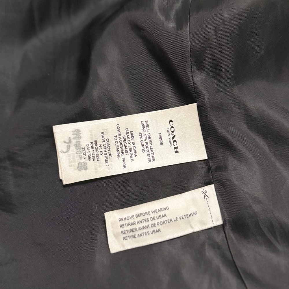 Coach Women's Racer Leather Jacket - Picture 4 of 6